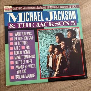 Michael Jackson & The Jackson 5 Vinyl Album vintage pop music Motown